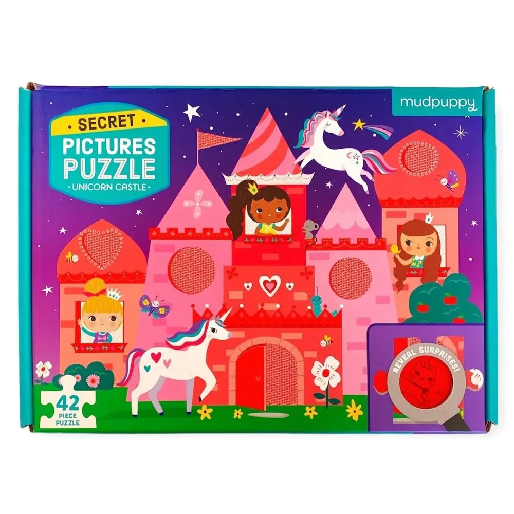 MUDPUPPY Unicorn Princess Jigsaw Puzzle Castle Secret Pictures Surprise - Picture 1 of 11
